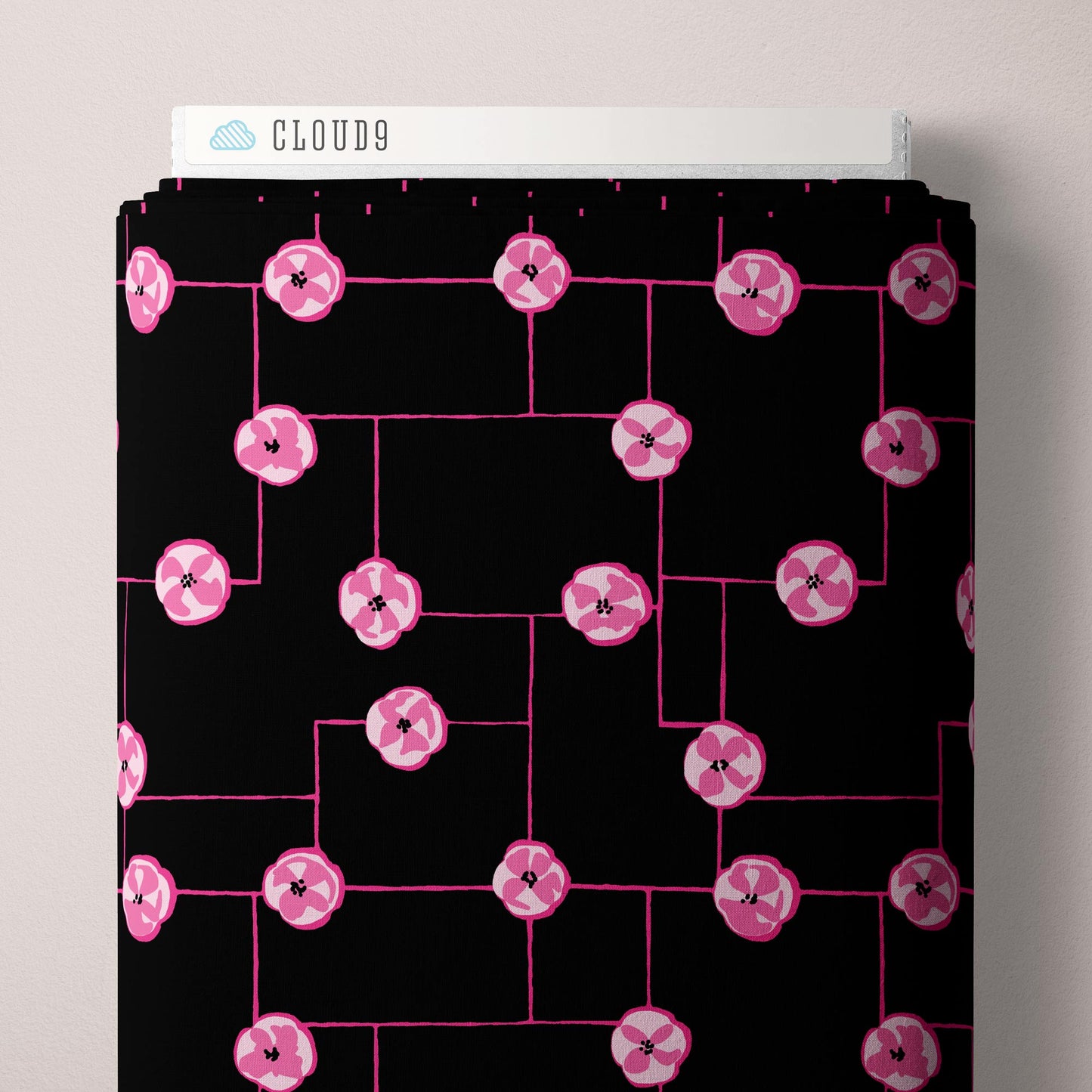 Summer Sun by Vera® : Floral Grid Black 228817 (Estimated Arrival November 2025)