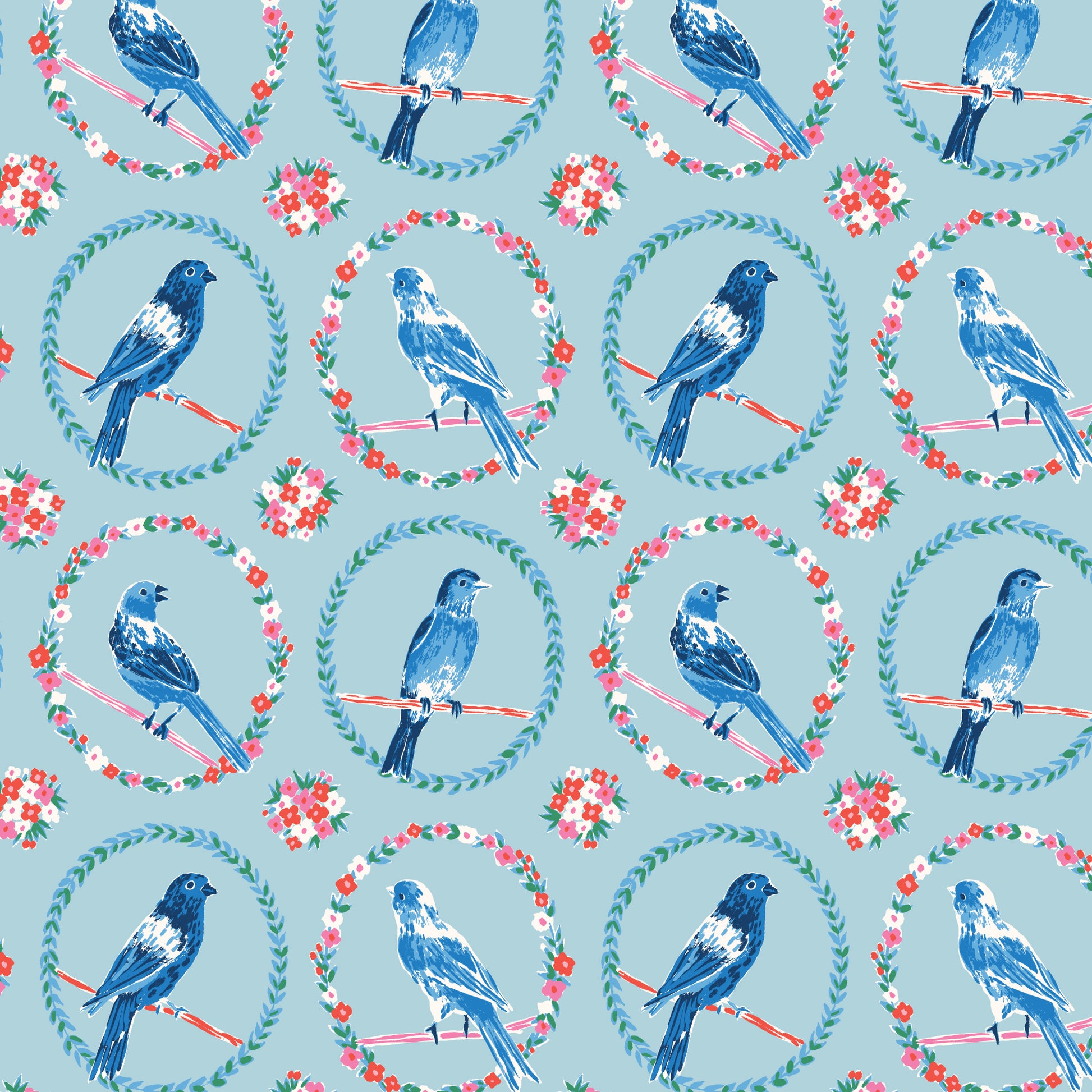 Summer's End by Emily Taylor : Dawn Bird Song Blue 229743