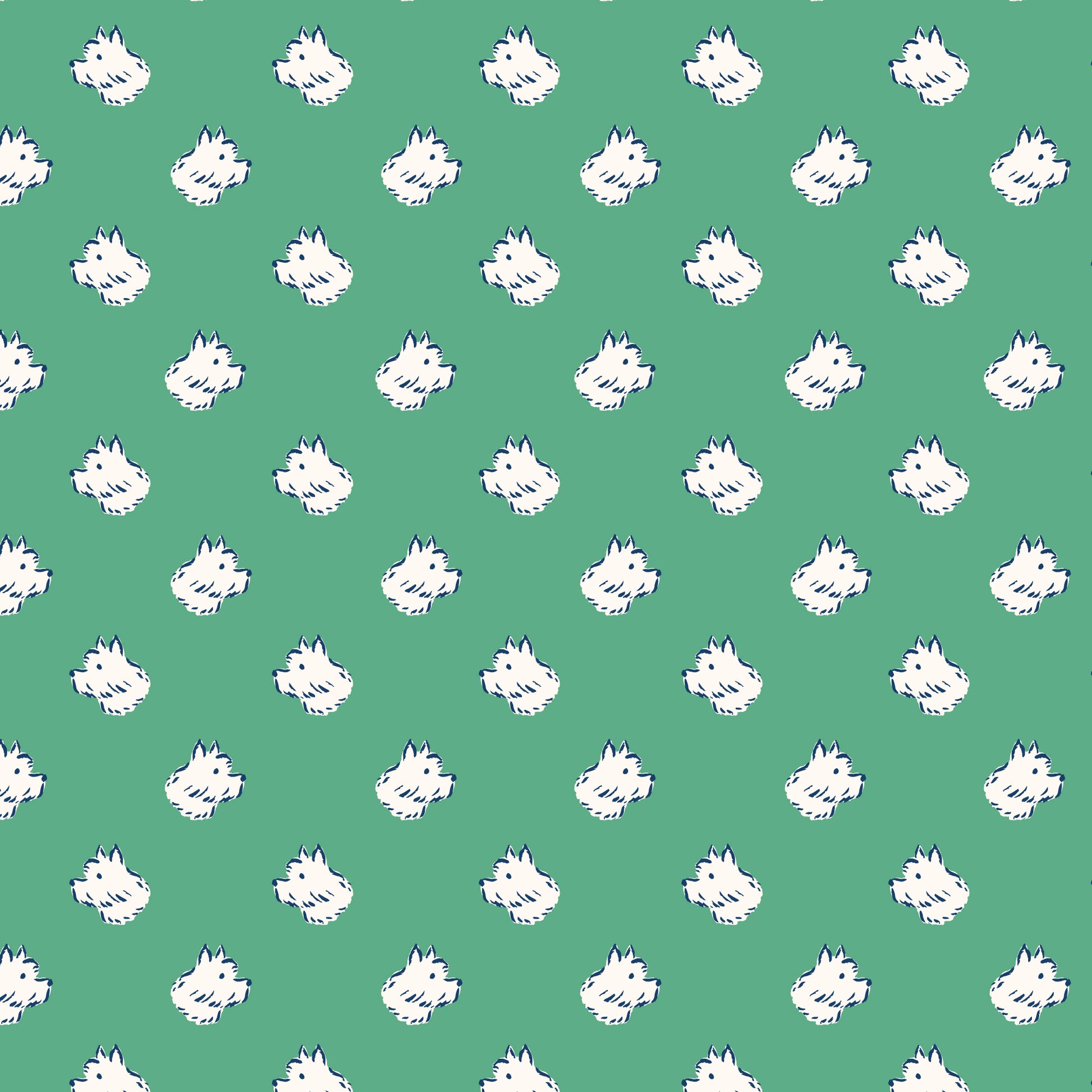 Summer's End by Emily Taylor : Polka Dot Dog Green 229737