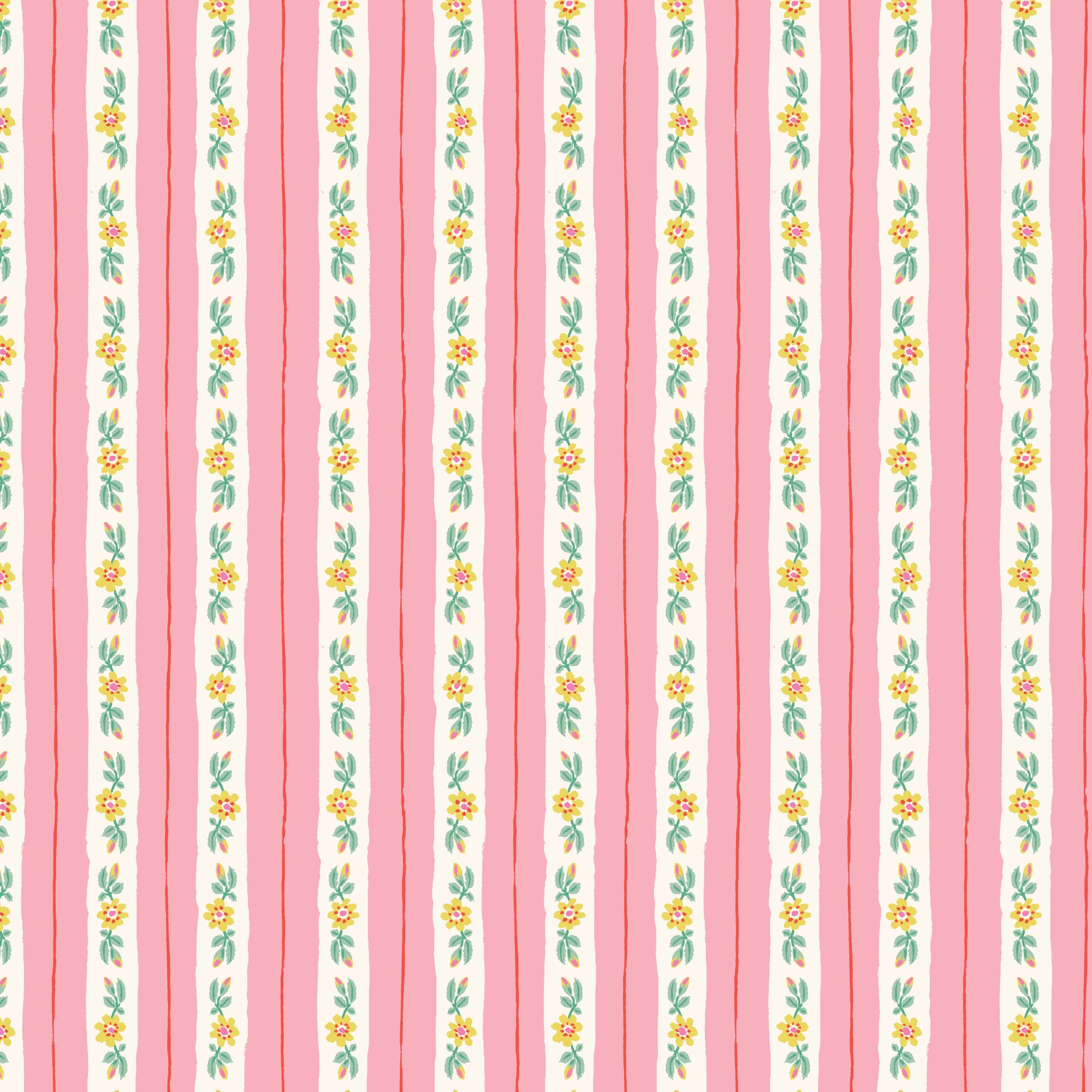 Summer's End by Emily Taylor : Rosy Ribbon Stripe Pink 229744