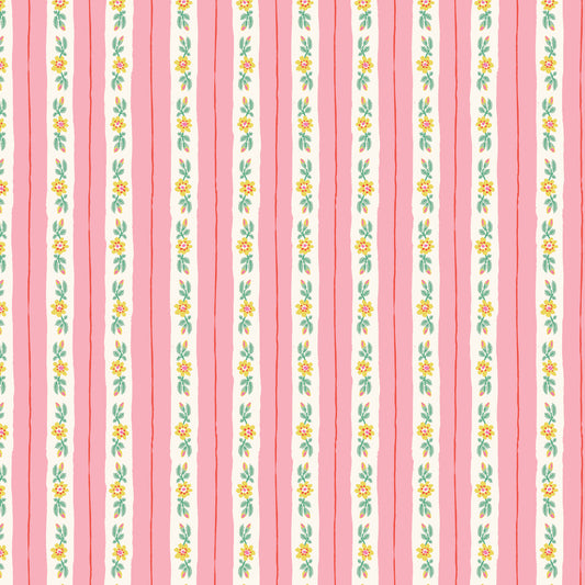 Summer's End by Emily Taylor : Rosy Ribbon Stripe Pink 229744