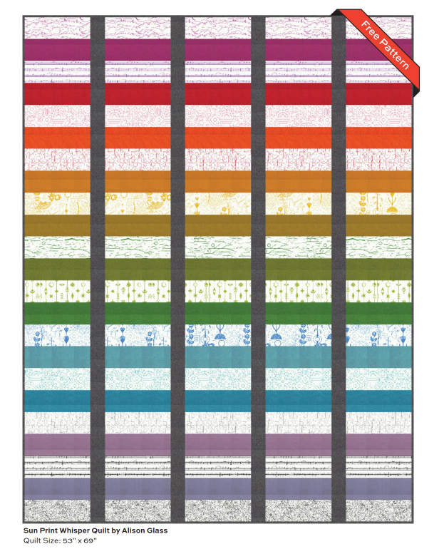 Sun Print Whisper by Alison Glass : Sun Print Whisper Quilt Kit (Estimated Arrival - August 2025)