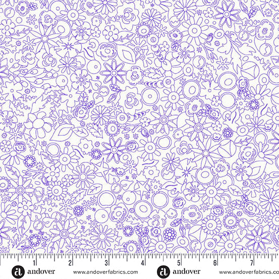 Sun Print Whisper by Alison Glass - Woodland Violet A-1558-P2