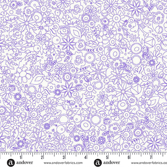Sun Print Whisper by Alison Glass - Woodland Violet A-1558-P2