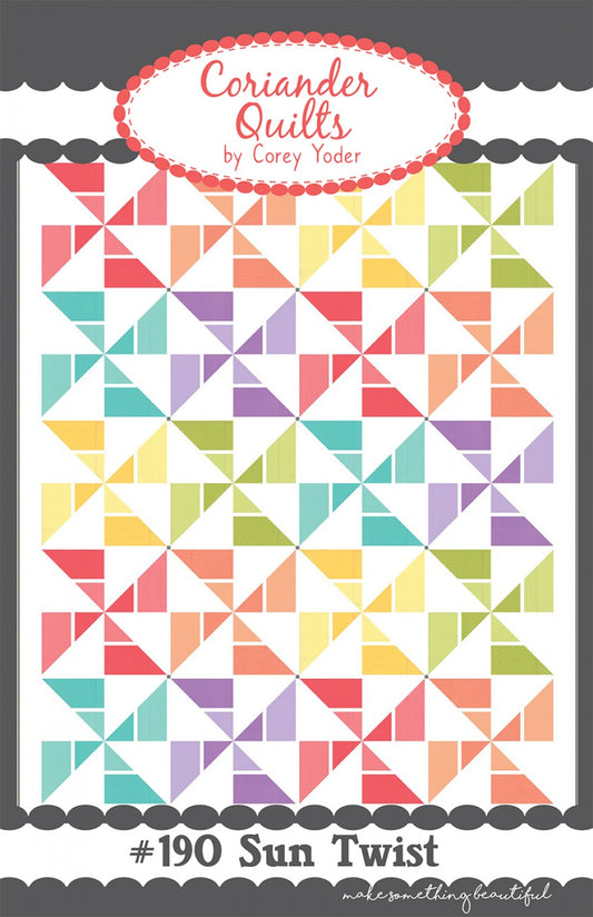 Sun Twist Quilt Pattern by Corriander Quilts - Special Order