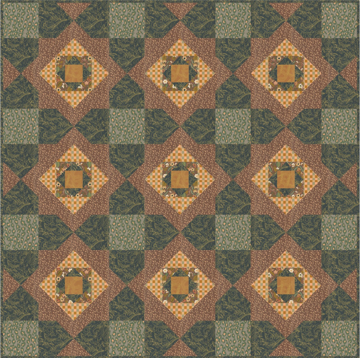 Sunlit Ruins by Jessica Rose : Kallos Quilt Kit