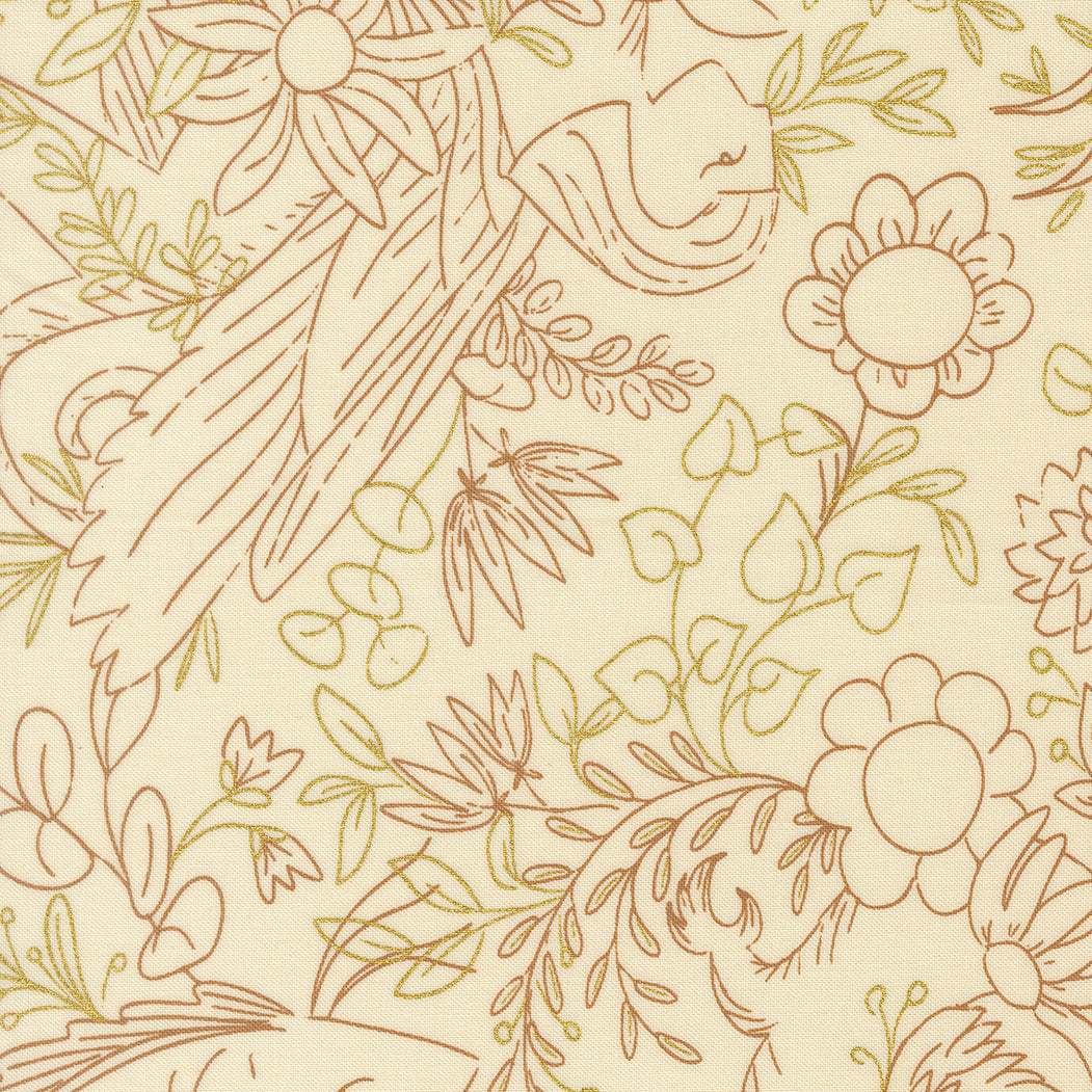 Sunlit Ruins by Jessica Rose : Sunlit Ruins Metallic Cream 38161 11M