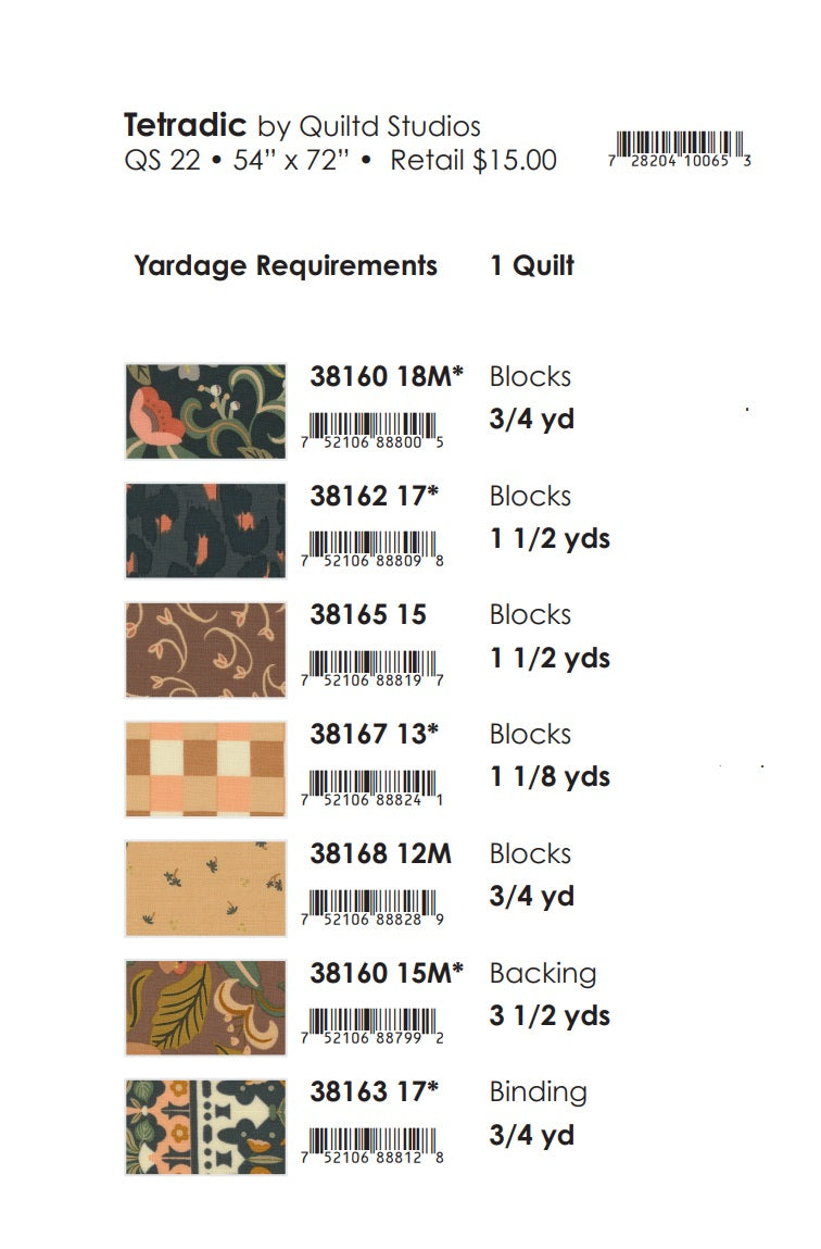 Sunlit Ruins by Jessica Rose : Tetradic Quilt Kit