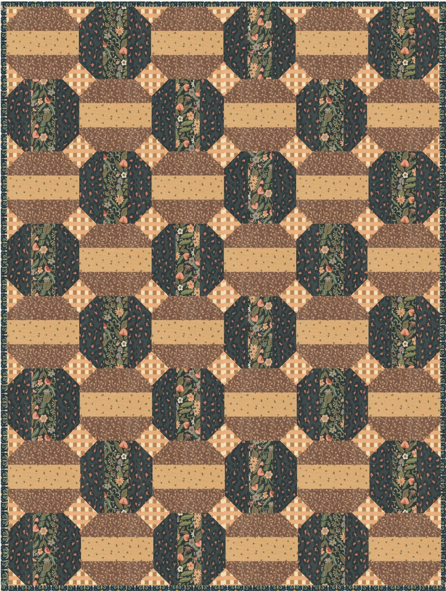 Sunlit Ruins by Jessica Rose : Tetradic Quilt Kit