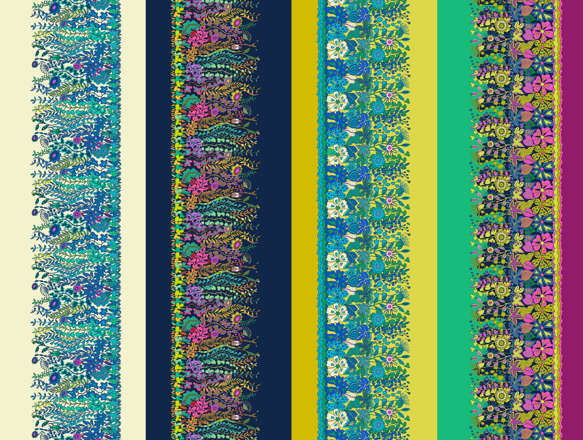 Sunshine by Sally Kelly : Hedgerow Multi Border 54982D-X Multi