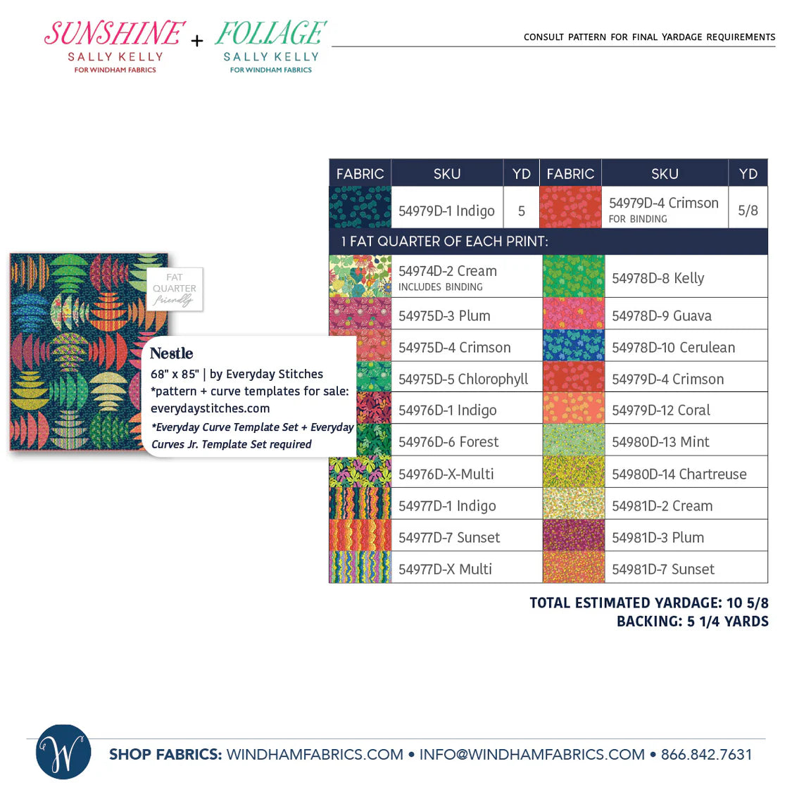 Sunshine by Sally Kelly : Nestle Quilt Kit