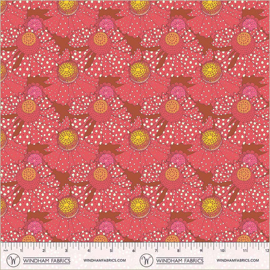 Sunshine by Sally Kelly : Polka Flower Crimson 54975D-4