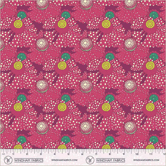 Sunshine by Sally Kelly : Polka Flower Plum 54975D-3