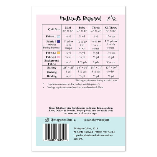 Sunshowers Quilt Pattern by Megan Collins Quilt Design