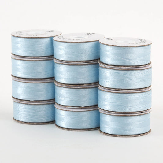 SuperBobs Polyester Bobbin 12pk M-Style Baby Blue # 301-12-634