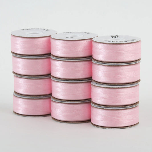 SuperBobs Polyester Bobbin 12pk M-Style Baby Pink # 301-12-628