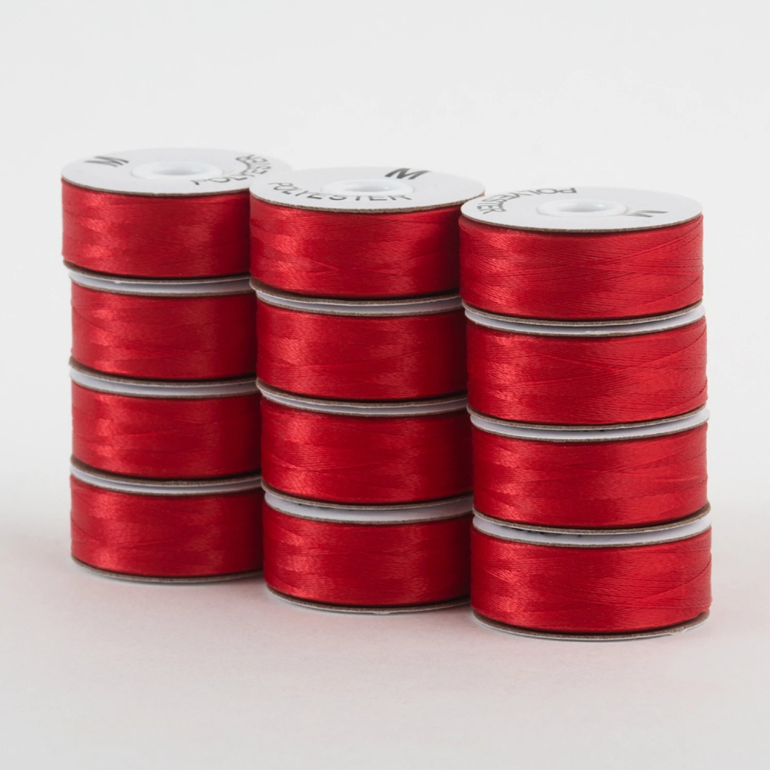 SuperBobs Polyester Bobbin 12pk M-Style Bright Red # 301-12-627