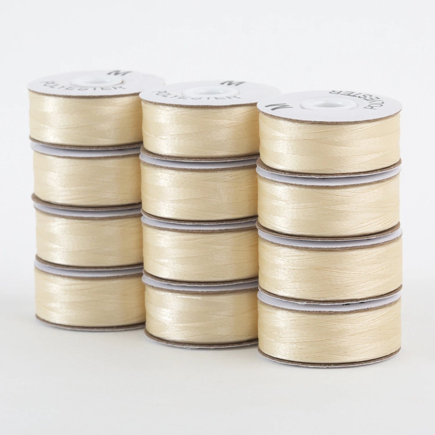 SuperBobs Polyester Bobbin 12pk M-Style Cream # 301-12-620