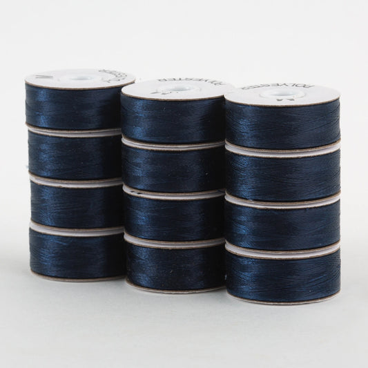 SuperBobs Polyester Bobbin 12pk M-Style Dark Blue # 301-12-609