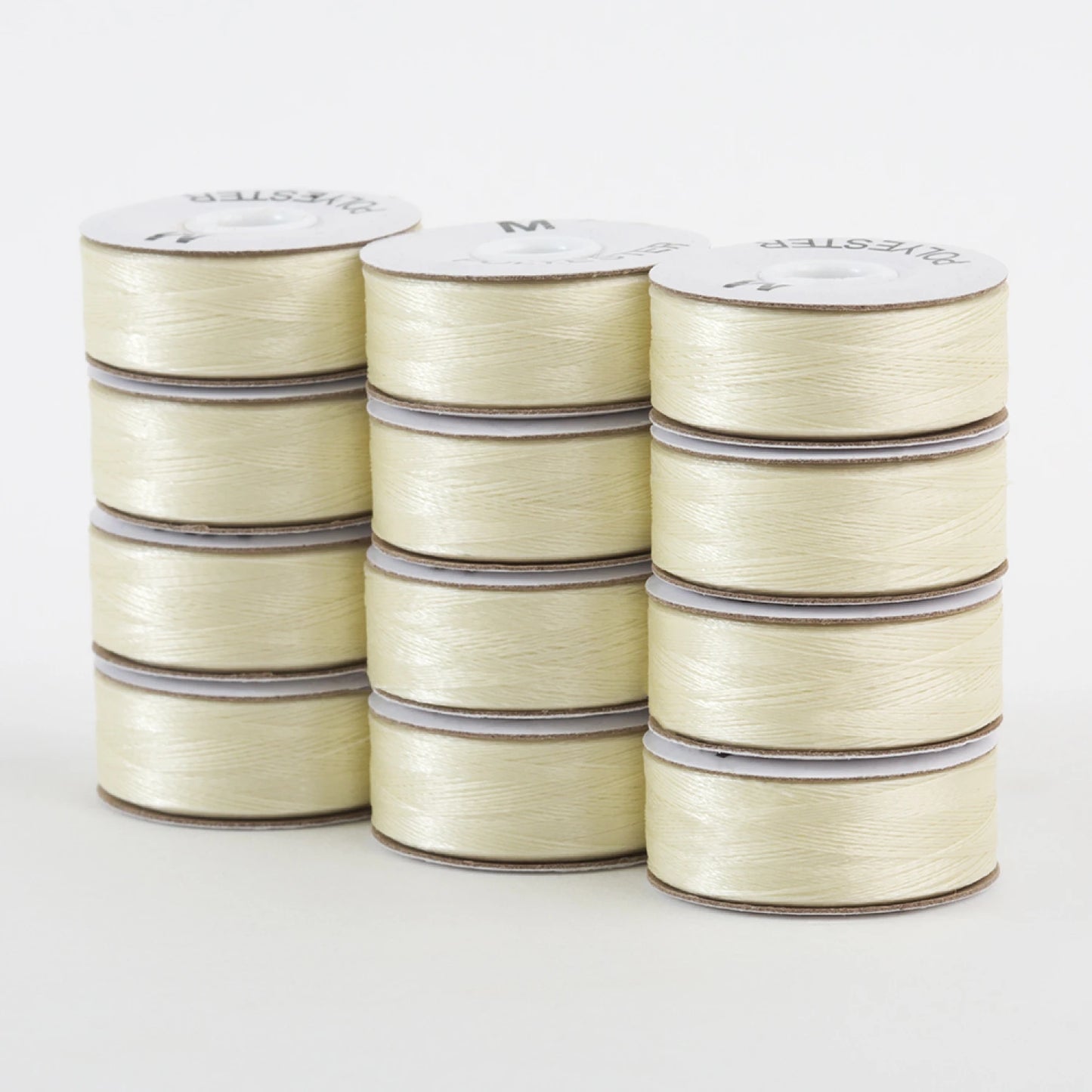 SuperBobs Polyester Bobbin 12pk M-Style Ivory # 301-12-651