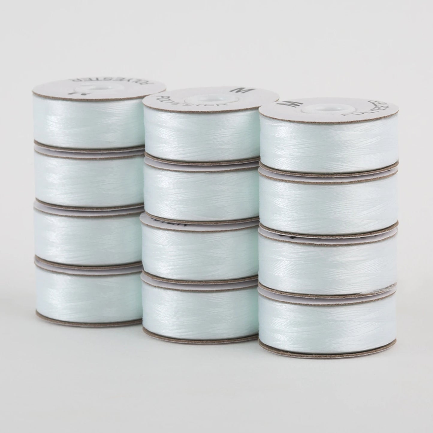 SuperBobs Polyester Bobbin 12pk M-Style Lace White # 301-12-621
