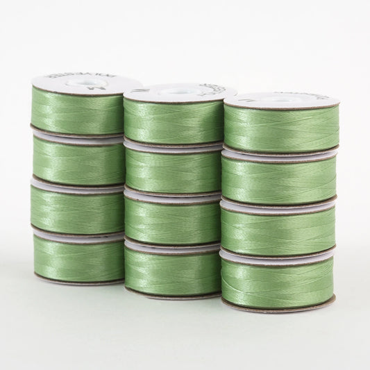 SuperBobs Polyester Bobbin 12pk M-Style Light Green # 301-12-614