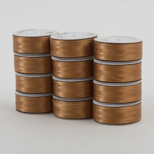 SuperBobs Polyester Bobbin 12pk M-Style Medium Brown # 301-12-618