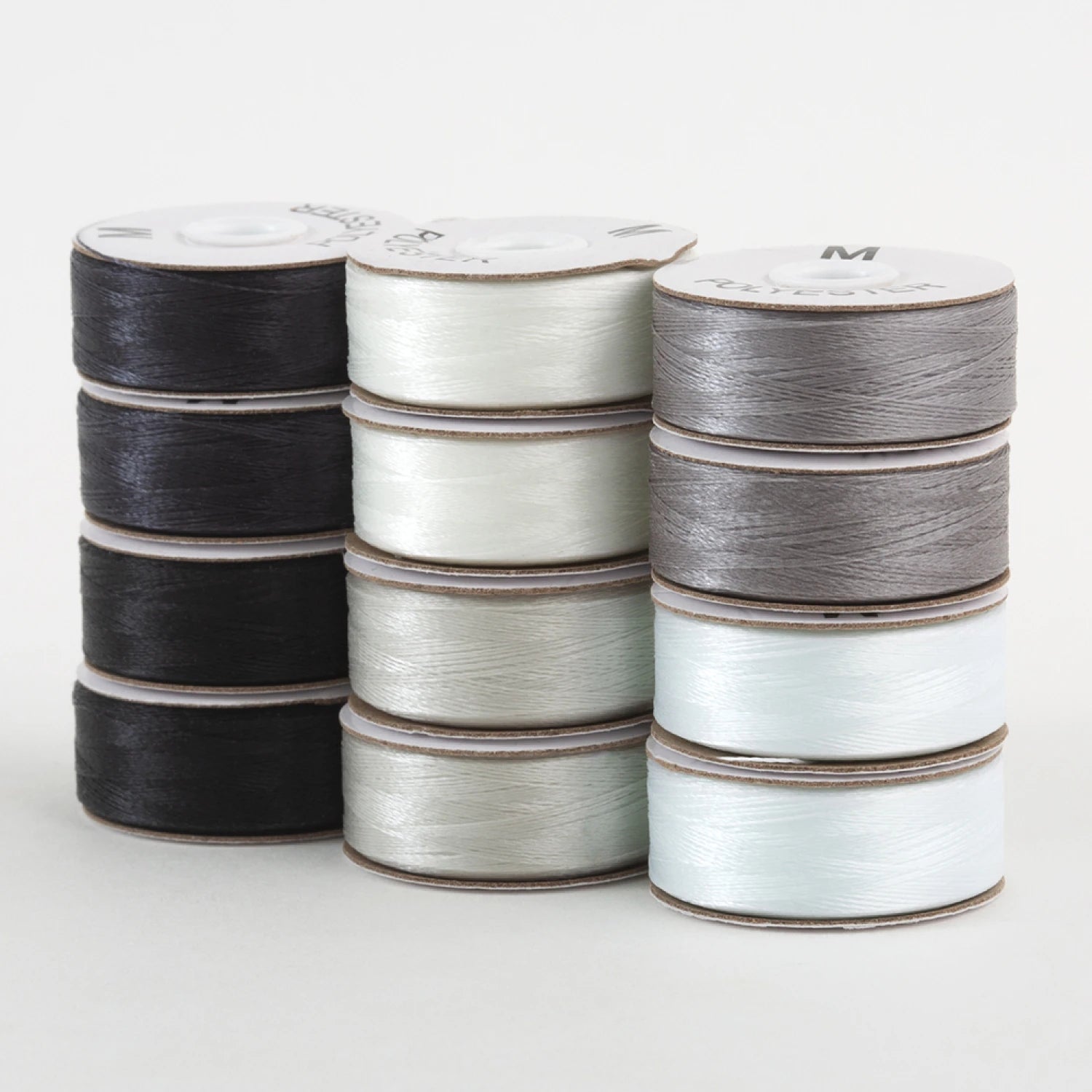 SuperBobs Polyester Bobbin 12pk M-Style Monochrome # 301-12-MONO