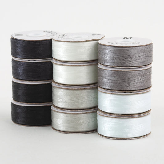 SuperBobs Polyester Bobbin 12pk M-Style Monochrome # 301-12-MONO