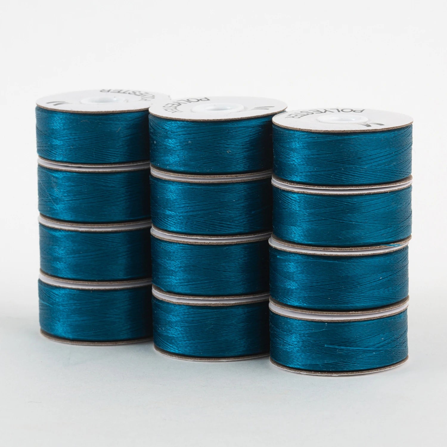 SuperBobs Polyester Bobbin 12pk M-Style Turquoise # 301-12-611