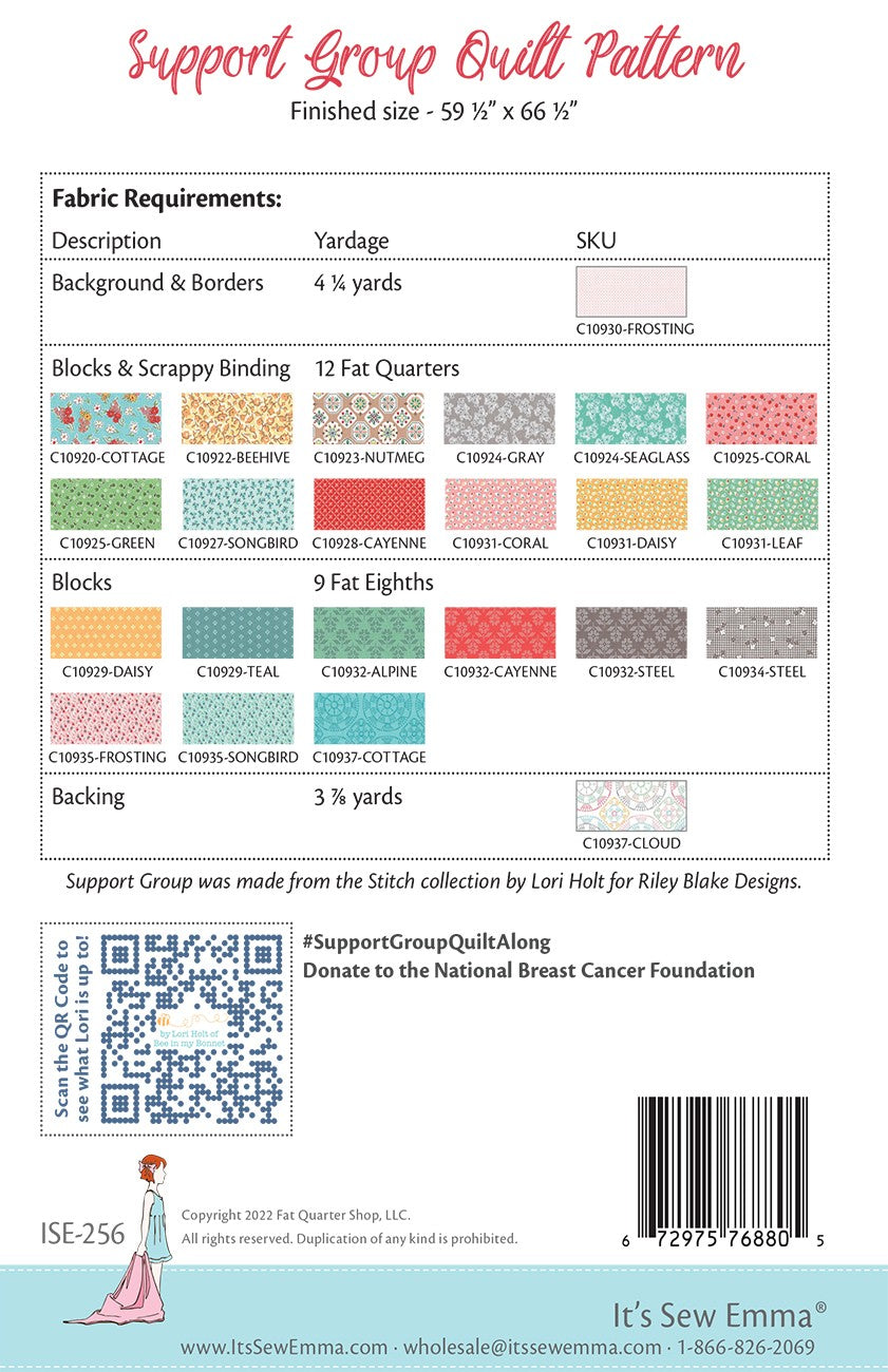 Support Group Quilt Pattern by It’s Sew Emma
