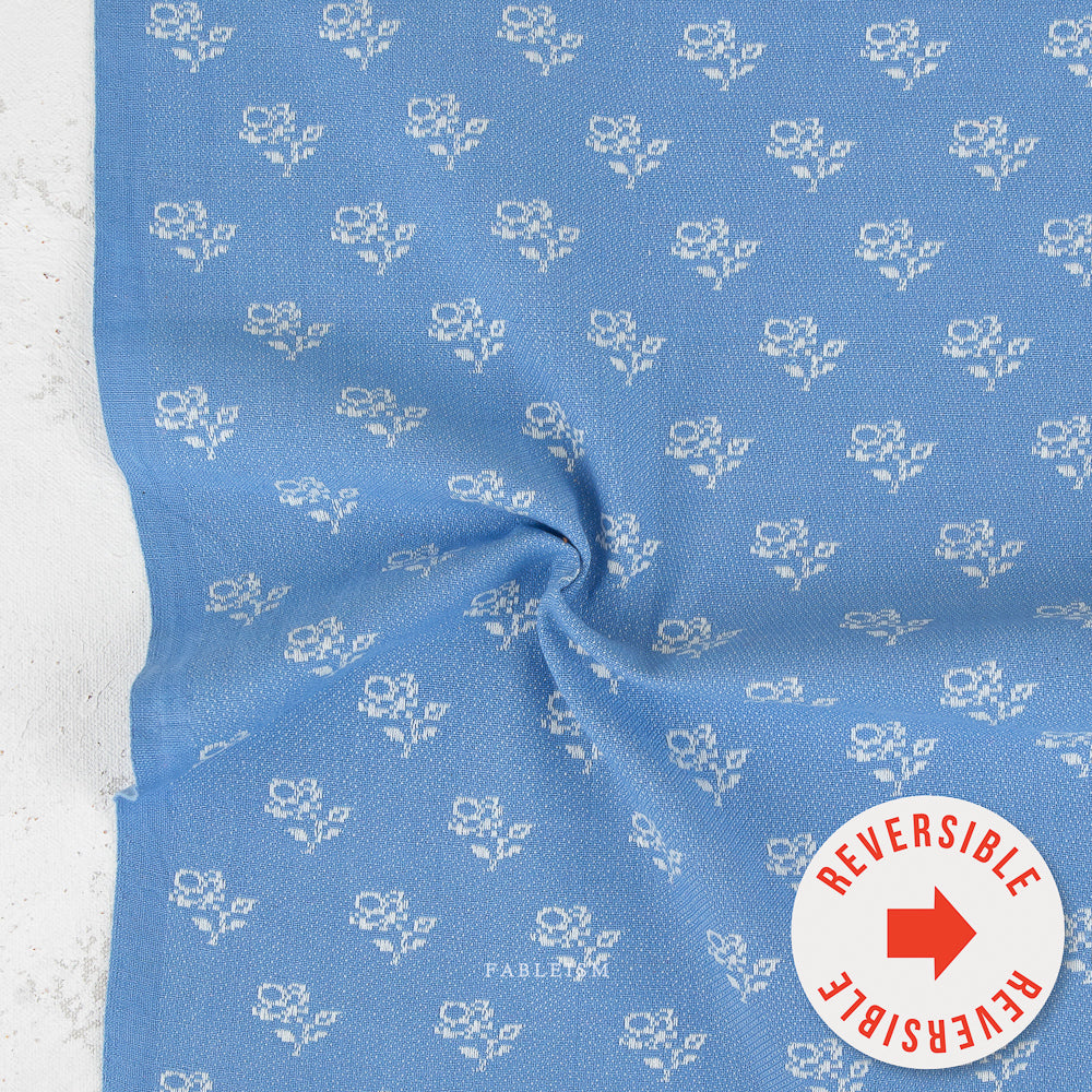 Swedish Meadow by The House That Lars Built for Fableism - Mini Roses Larkspur (Jacquard) SWM-205-MNR-LARKSPUR