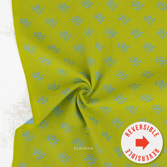 Swedish Meadow by The House That Lars Built for Fableism - Mini Roses Sunny Grass (Jacquard) SWM-205-MNR-SUNNY-GRASS