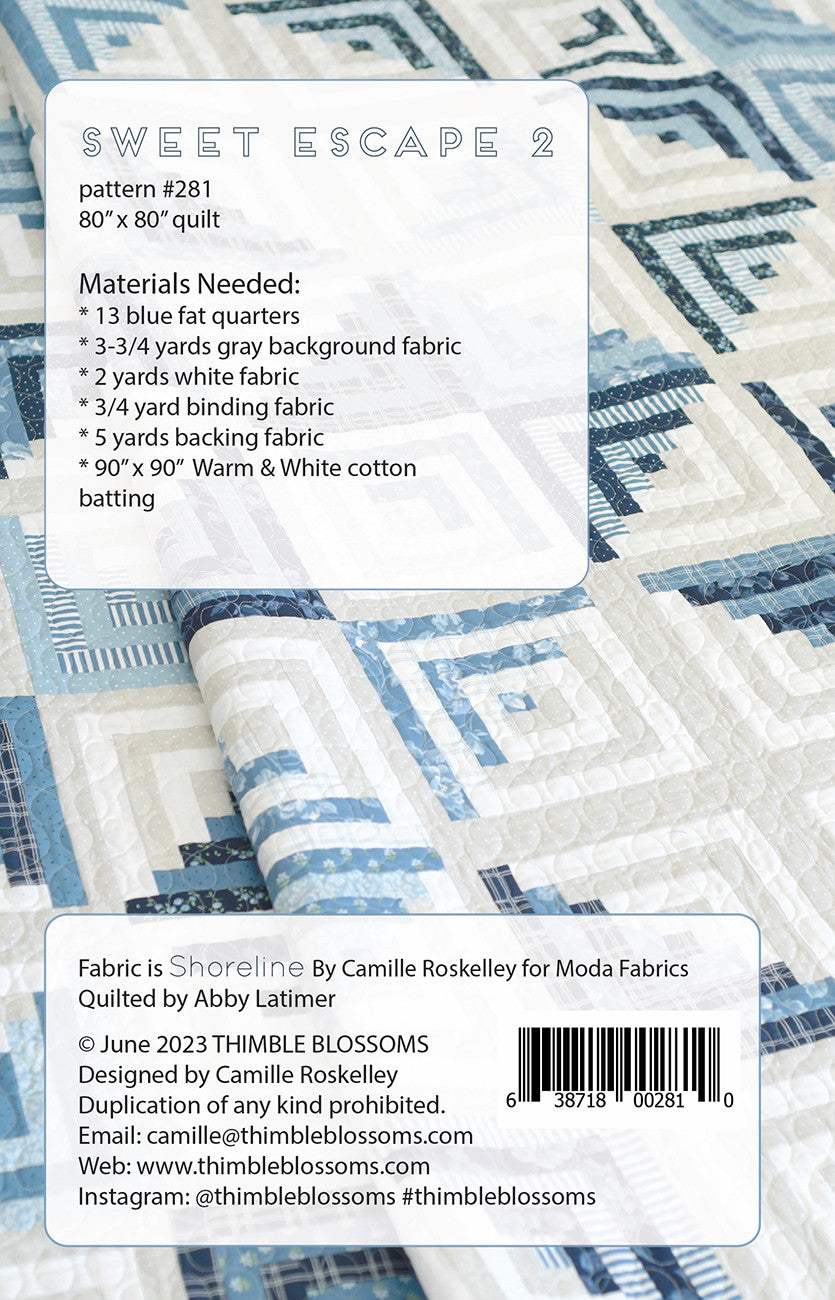 Sweet Escape 2 Quilt Pattern by Thimble Blossoms