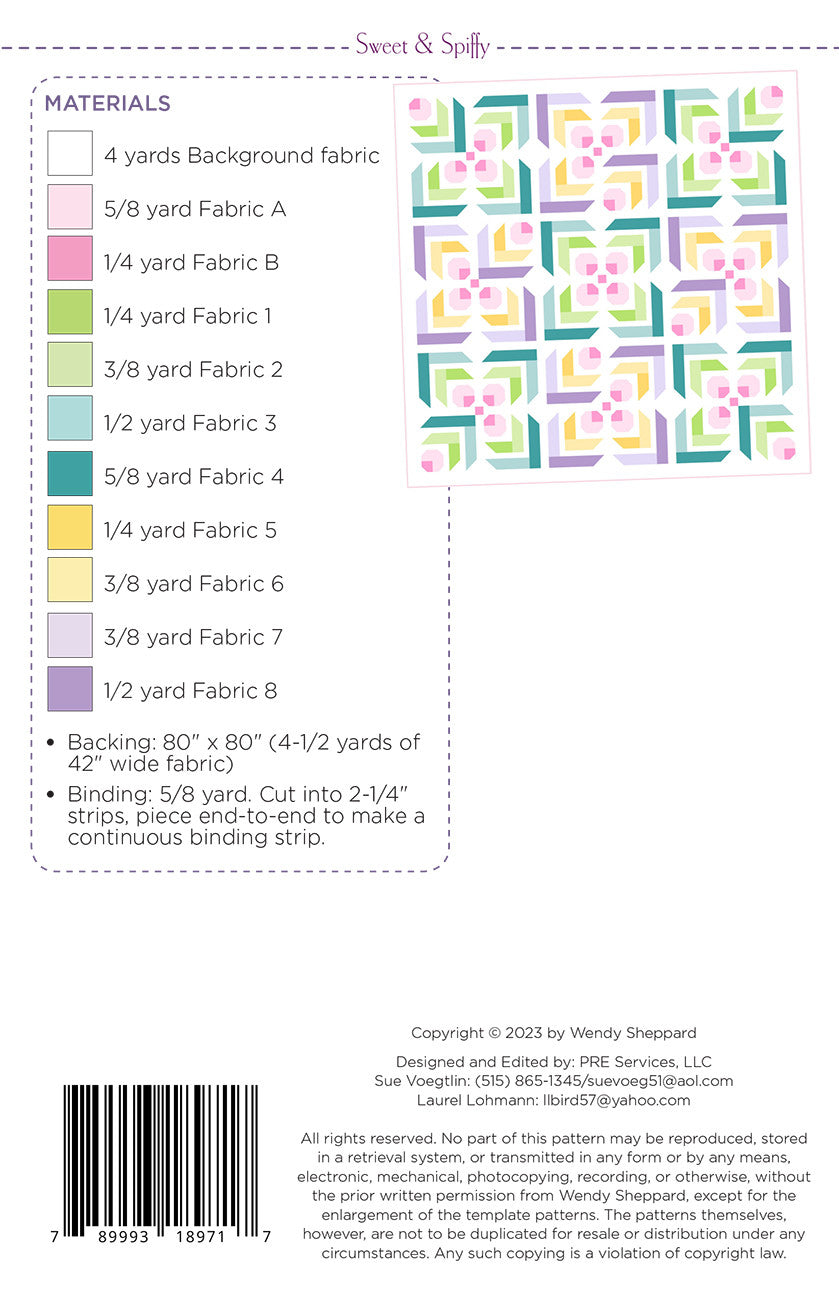 Sweet & Spiffy Quilt Pattern by Wendy Sheppard