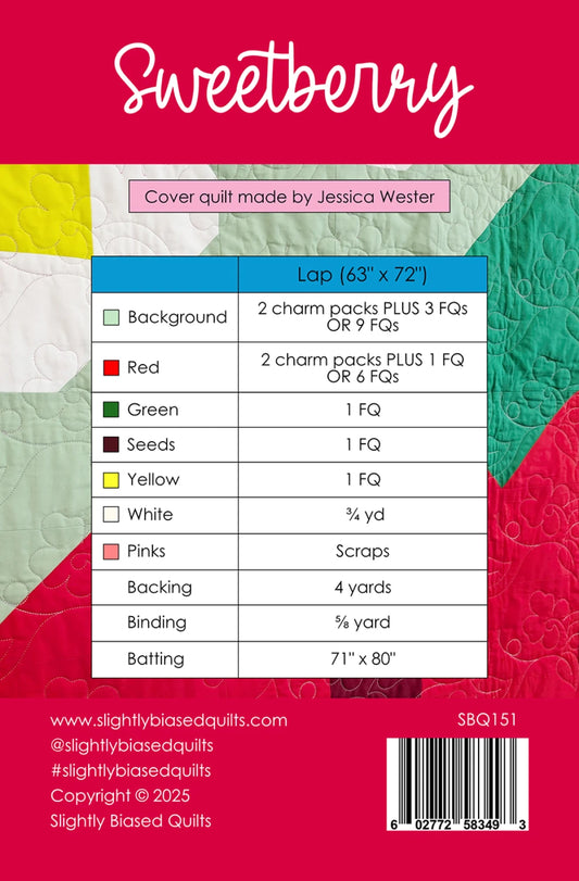 Sweetberry Quilt Pattern by Slightly Biased Quilts