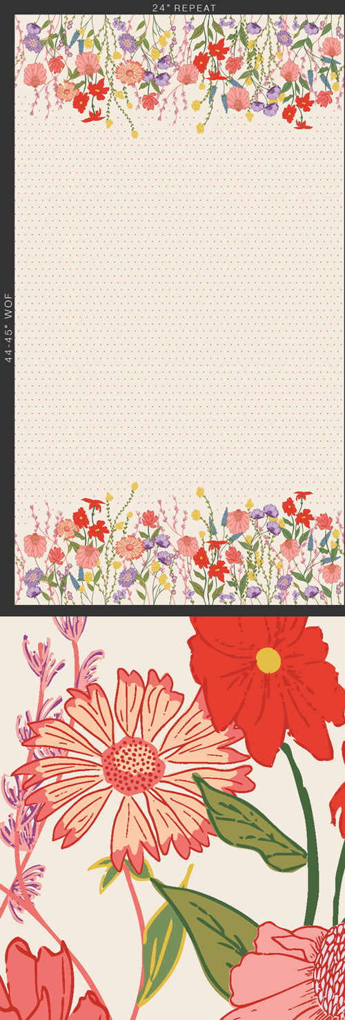Sweetberry Summer by Becca Plymale - Field Gatherings Double Border Panel