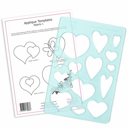 Applique Hearts Template Sheet - Special Order