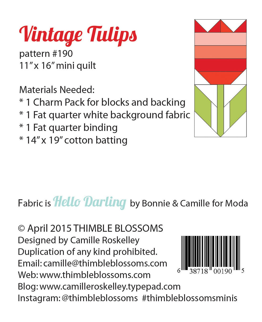 Mini Vintage Tulips # TBL190 - Special Order