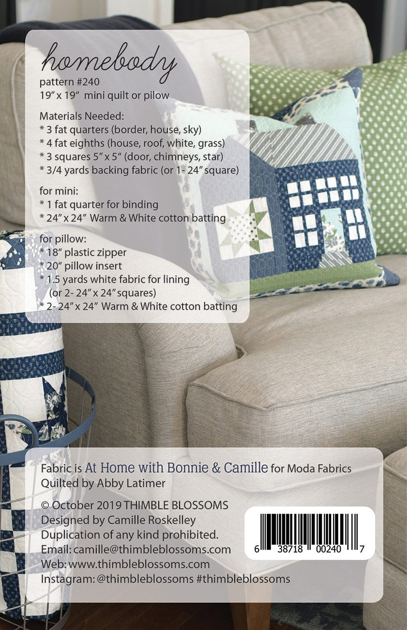 Homebody Mini & Pillow # TBL240 - Special Order