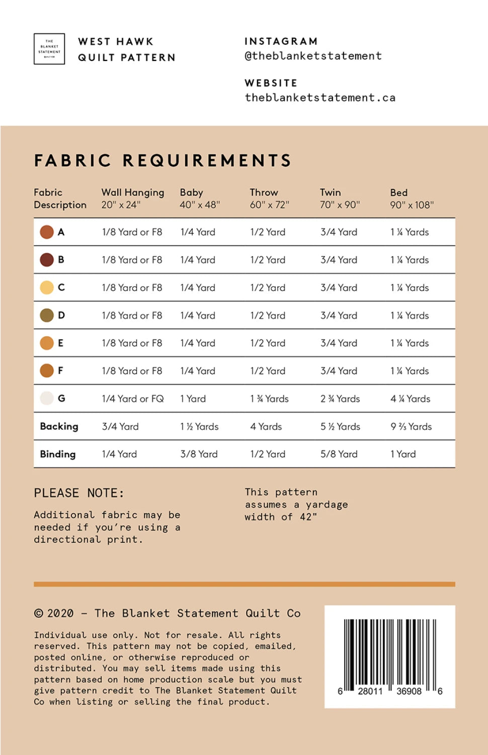 Space Dye Wovens by Figo Studio : West Hawk Quilt Kit