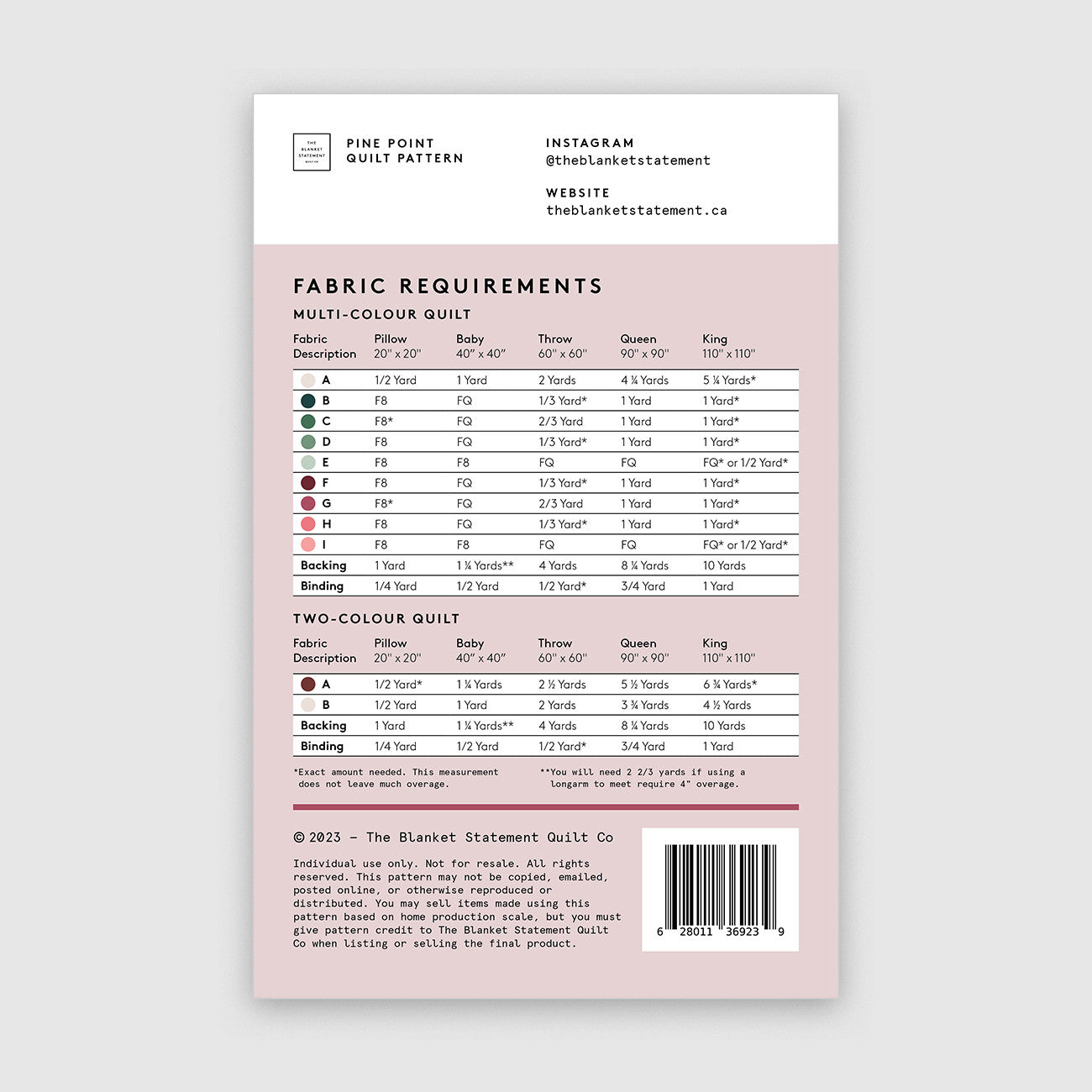 Pine Point Falls Quilt Pattern # TBS-023 - Special Order