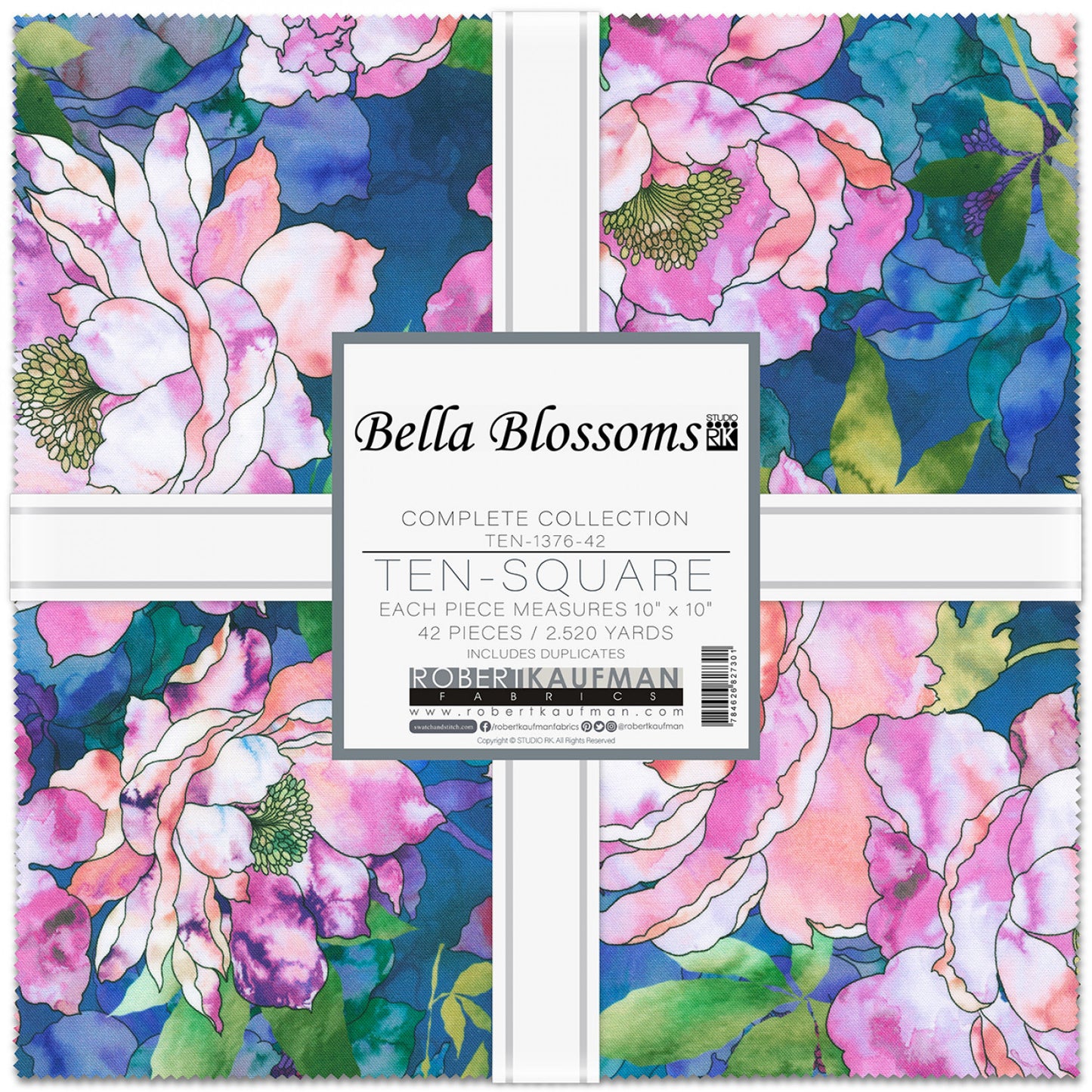 Bella Blossoms by RFK Collection - 10" Squares Pack -  Special Order (Expected May 2025)