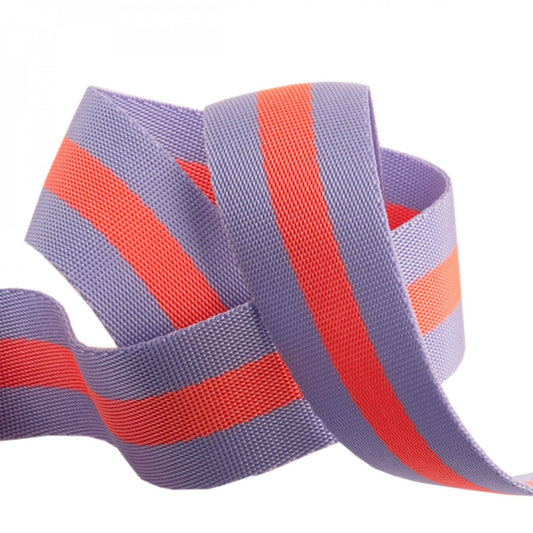 Tula Pink Webbing 2yd x 1.5in - Lavender/Pink # TK-90-38MM-06- Special Order