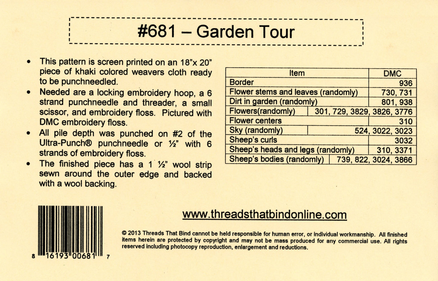 Garden Tour # TTB681 - Special Order