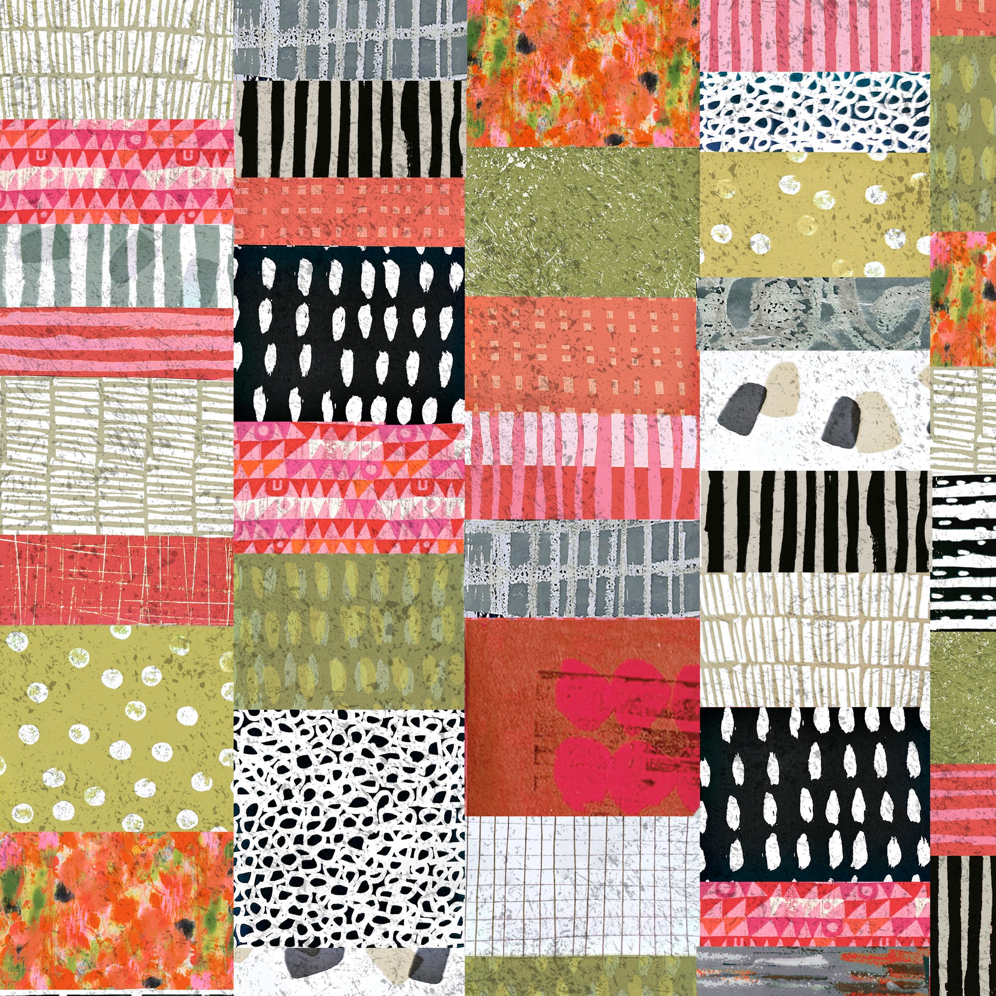 Tales From the Forest by Clare Youngs : Allover Patchwork Multi PWCY028.MULTI