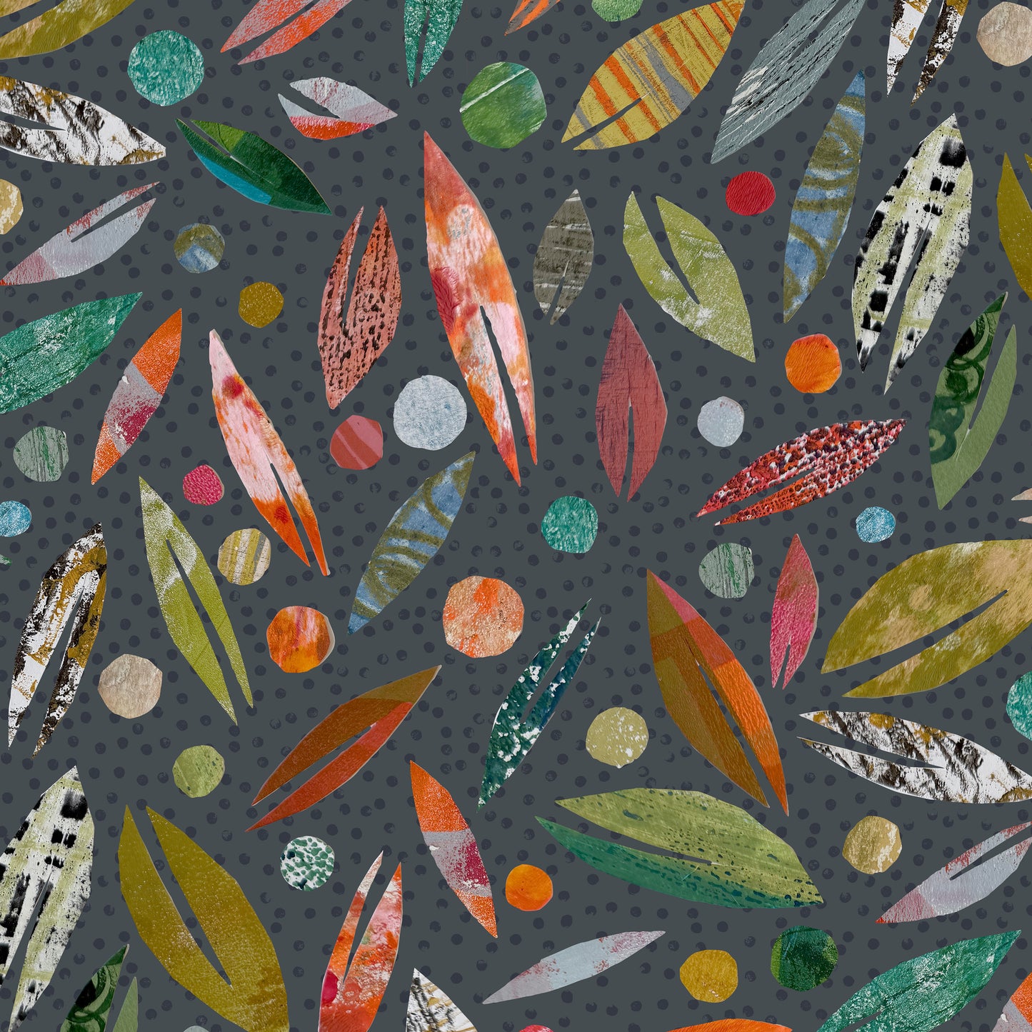 Tales From the Forest by Clare Youngs : Leaves Gray PWCY023.GRAY