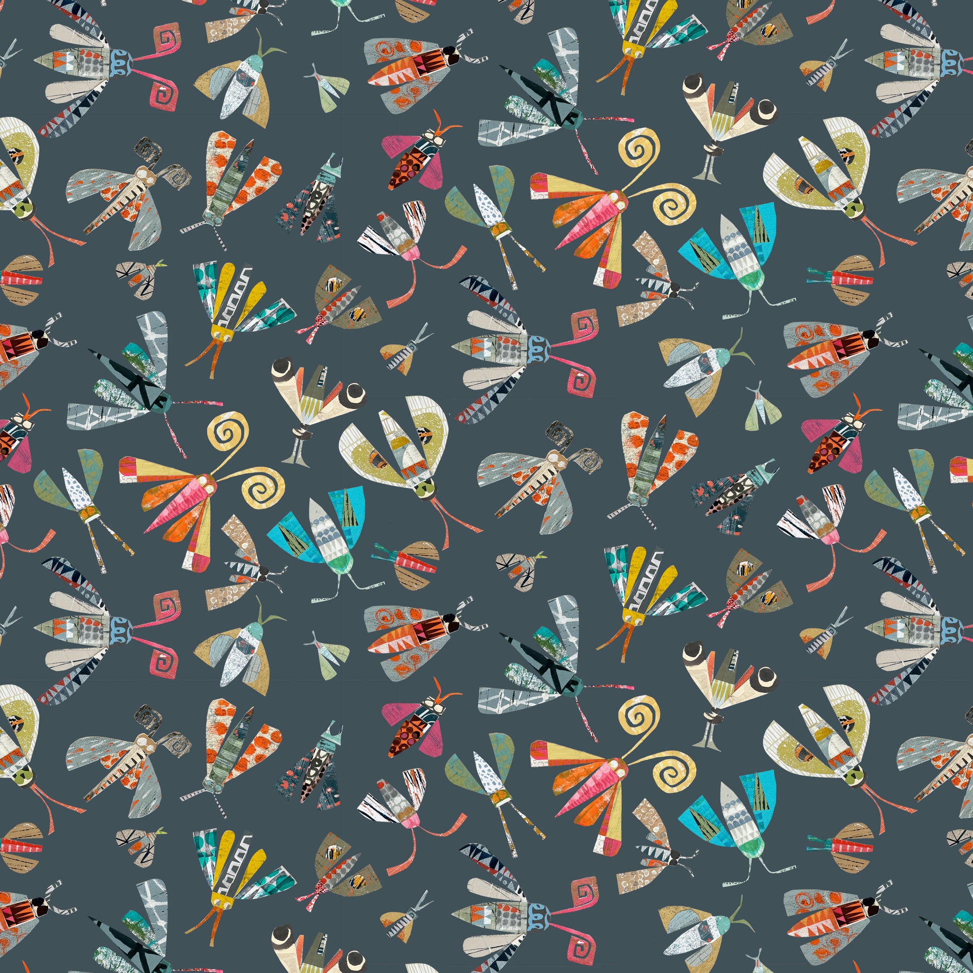 Tales From the Forest by Clare Youngs : Moths Multi PWCY021.MULTI