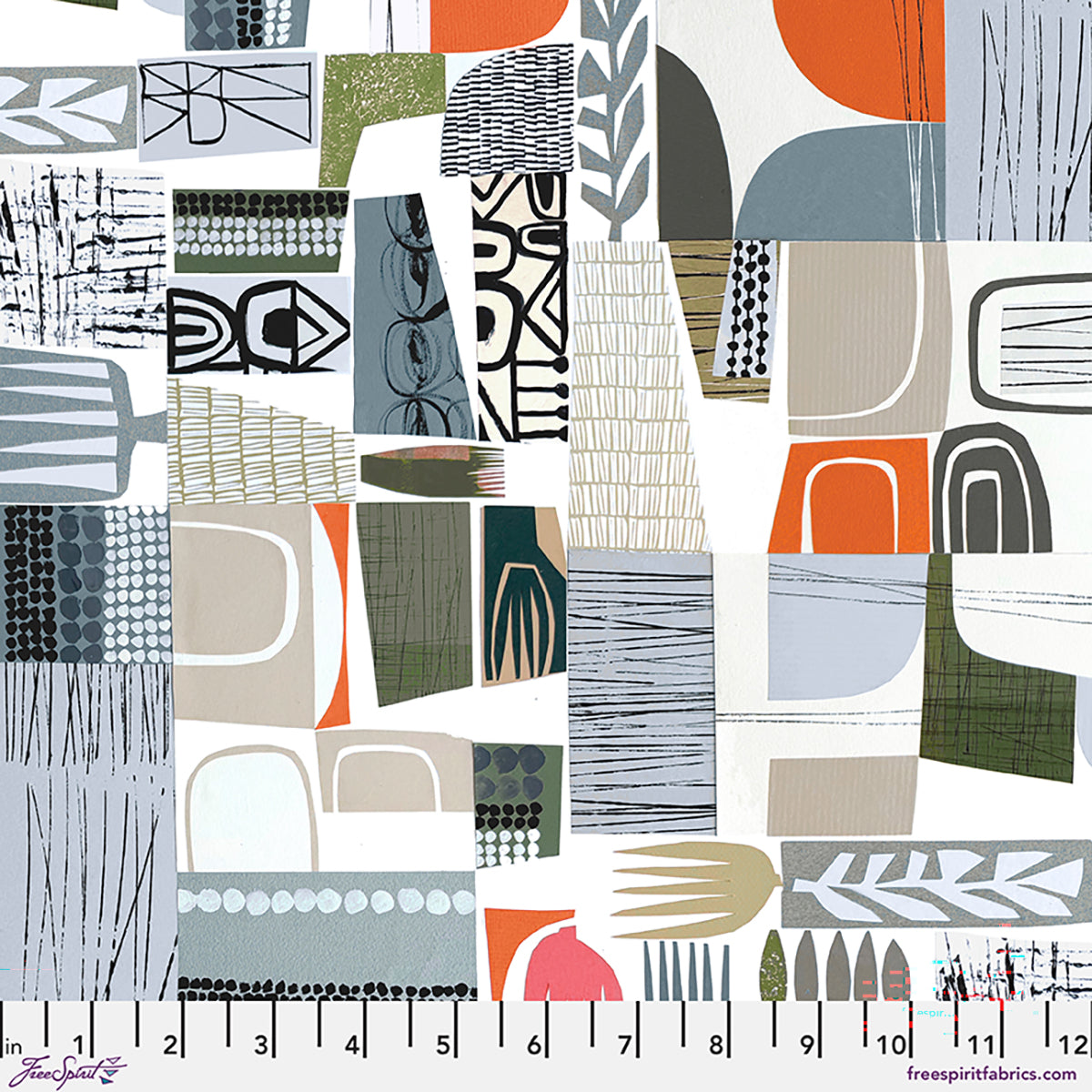 Tales From the Forest by Clare Youngs : Neutral Collage Gray PWCY026.GRAY