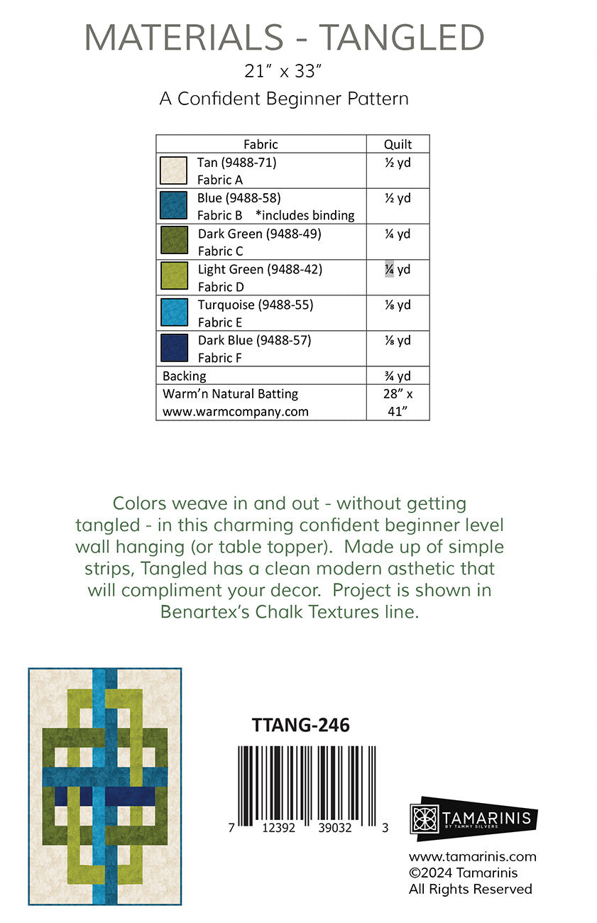 Tangled Quilt Pattern by Tamarinis